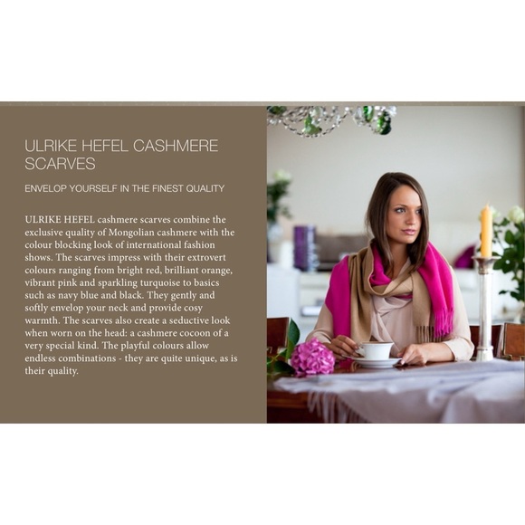 ULRIKE HEFEL CASHMERE SCARF BARBIECORE PINK FRINGE CLASSIC WARM BOLD LUXURY CHIC - Picture 4 of 10